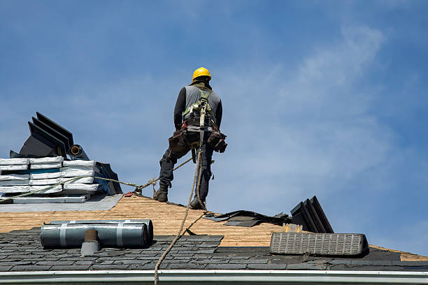 Professional Roof Replacement technician working in New Washington, OH